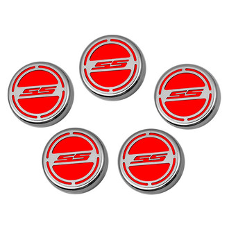 ACC® - Brushed Cap Cover Set with Bright Red Solid SS Logo