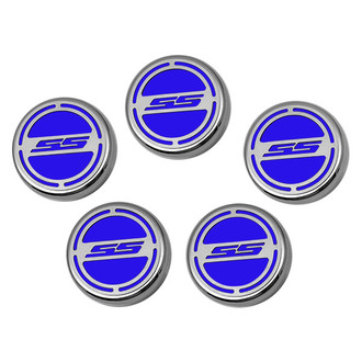 ACC® - Brushed Cap Cover Set with Dark Blue Solid SS Logo