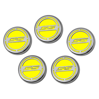 ACC® - Brushed Cap Cover Set with Yellow Solid SS Logo