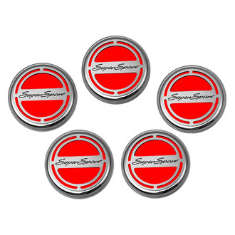 ACC® - Brushed Bright Red Solid Cap Cover Set with Super Sport Logo