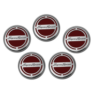 ACC® - Brushed Garnet Red Solid Cap Cover Set with Super Sport Logo