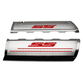 ACC® - Brushed Top Plate for Fuel Rail Covers with Red Carbon Fiber SS Logo