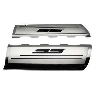 ACC® - Brushed Top Plate for Fuel Rail Covers with Black Solid SS Logo