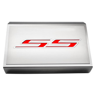 ACC® - Brushed Fuse Box Plate with Bright Red Solid SS Logo