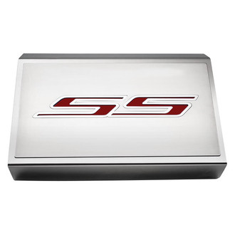 ACC® - Brushed Fuse Box Plate with Garnet Red Solid SS Logo