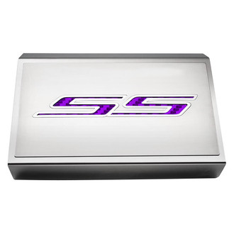 ACC® - Brushed Fuse Box Plate with Purple Carbon Fiber SS Logo
