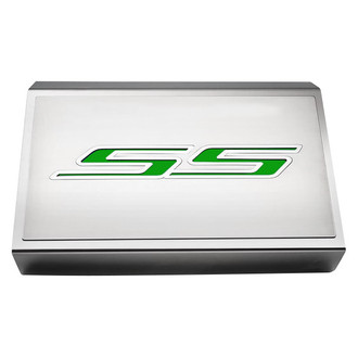 ACC® - Brushed Fuse Box Plate with Synergy Green Solid SS Logo