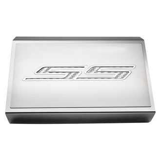 ACC® - Brushed Fuse Box Plate with White Carbon Fiber SS Logo