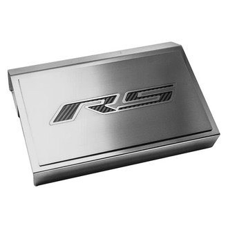 ACC® - Brushed Fuse Box Plate with Black Carbon Fiber RS Logo