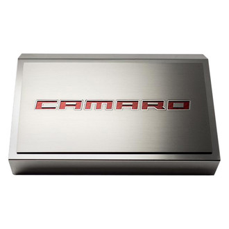 ACC® - Polished Fuse Box Plate with Red Carbon Fiber Camaro Logo