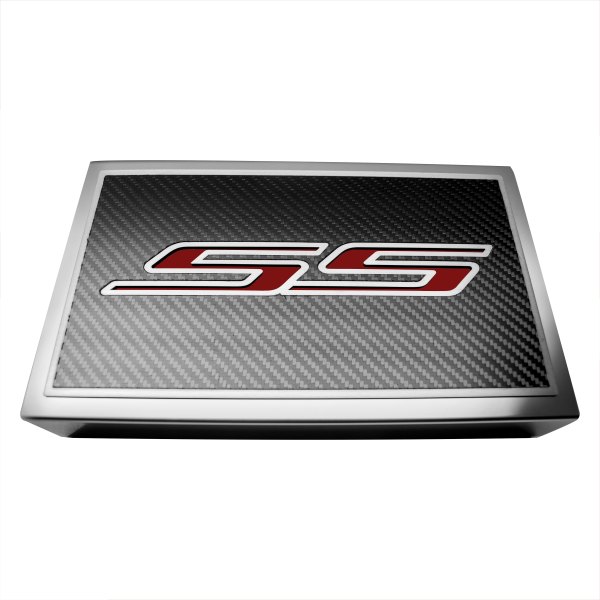 American Car Craft® - Polished Fuse Box Plate with Garnet Red SS Logo
