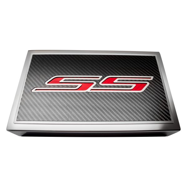 American Car Craft® - Polished Fuse Box Plate with Red SS Logo