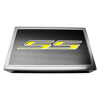ACC® - Polished Fuse Box Plate with Yellow Solid SS Logo