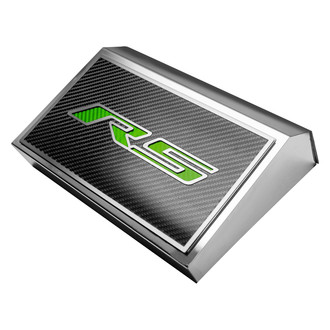 ACC® - Polished Fuse Box Plate with Green Carbon Fiber RS Logo
