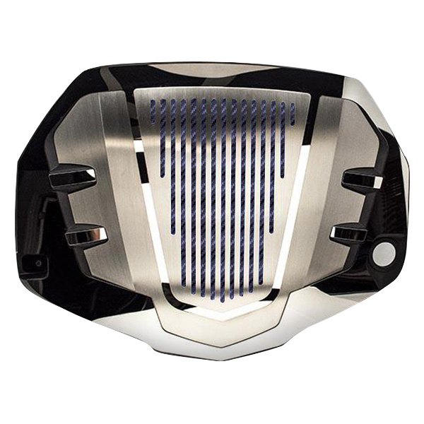 American Car Craft® - Polished/Brushed Engine Shroud Cover With Carbon Fiber Inlay