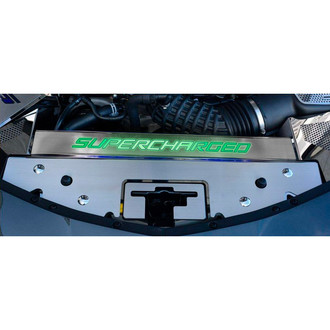 ACC® - Brushed Front Header Insert with Green Illuminated "Supercharged" Logo