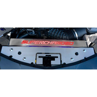 ACC® - Brushed Front Header Insert with Red Illuminated "Supercharged" Logo
