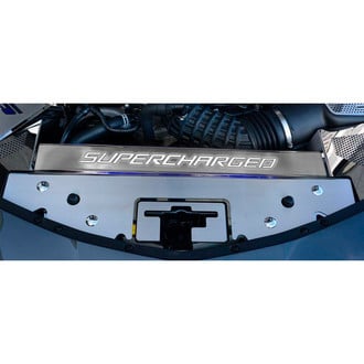 ACC® - Brushed Front Header Insert with White Illuminated "Supercharged" Logo