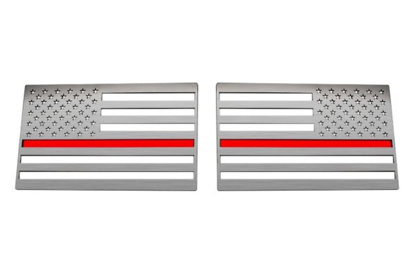 ACC® - "American Flag" Brushed Driver Side Emblem