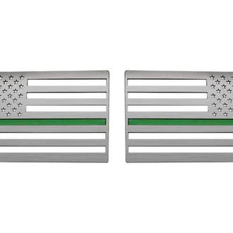 ACC® - "American Flag" Brushed Driver Side Emblem