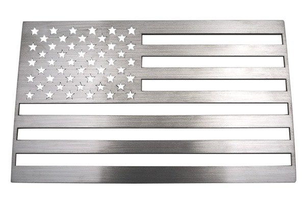 ACC® - "American Flag" Brushed Driver and Passenger Side Emblems