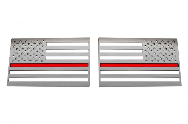 ACC® - "American Flag" Brushed Driver and Passenger Side Emblems