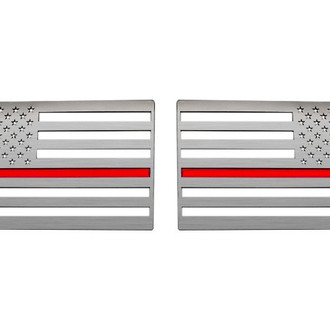 ACC® - "American Flag" Brushed Driver and Passenger Side Emblems