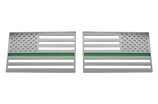 ACC® - "American Flag" Brushed Driver and Passenger Side Emblems