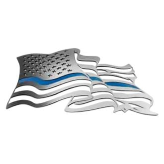 ACC® - Flowing American Flag Brushed Driver Side Emblem