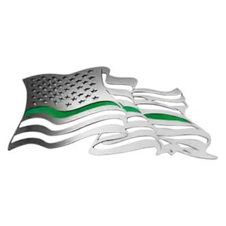 ACC® - Flowing American Flag Brushed Driver Side Emblem