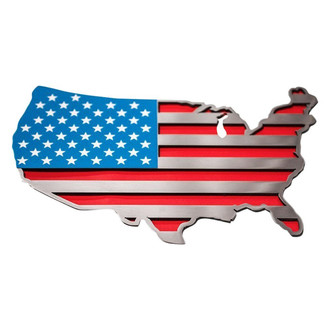 ACC® - "USA Map Flag" Brushed Emblem