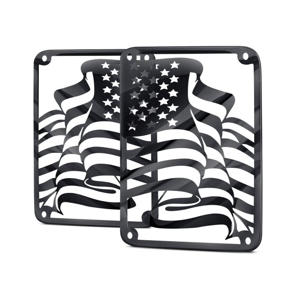 ACC® - US Flag Style Black Tail Light Covers