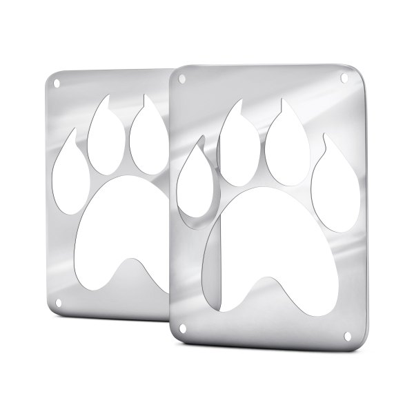 American Car Craft® - Paw Print Style Brushed Tail Light Covers