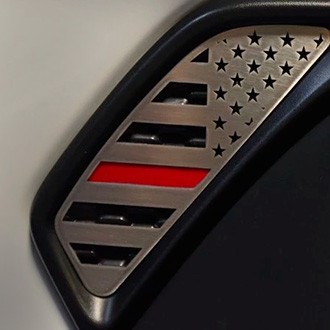 ACC® - Brushed Side Vent Accents Flag