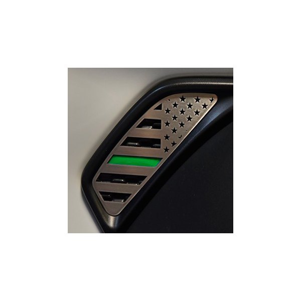 American Car Craft® - Polished Side Vent Accents Flag