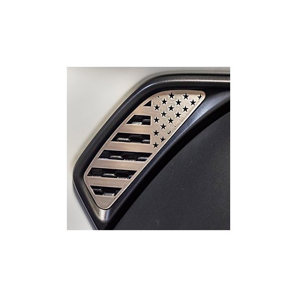 American Car Craft® - Brushed Side Vent Accents Flag