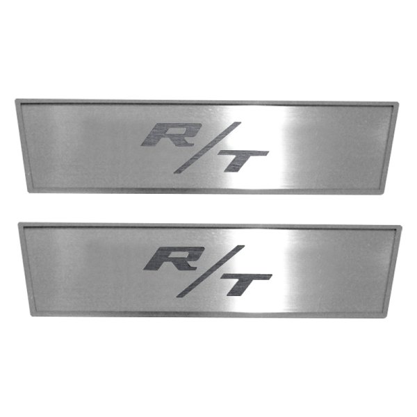 American Car Craft® - MOPAR Licensed Brushed Door Badge Plates With R/T Logo