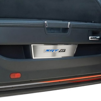 ACC® - MOPAR Licensed Brushed Door Badge Plates with MOPAR Blue SRT8 Logo