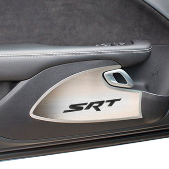 ACC® - Brushed Door Badge Plates with Brushed Black SRT Logo