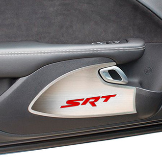 ACC® - Brushed Door Badge Plates with Bright Red SRT Logo