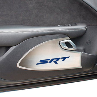ACC® - Brushed Door Badge Plates with Dark Blue SRT Logo
