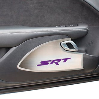 ACC® - Brushed Door Badge Plates with Purple SRT Logo