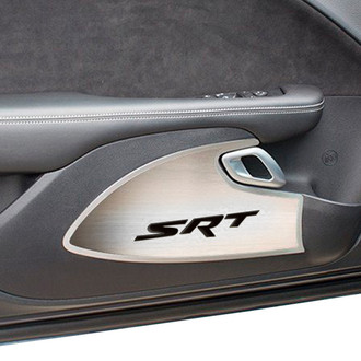 ACC® - Brushed Door Badge Plates with Black SRT Logo