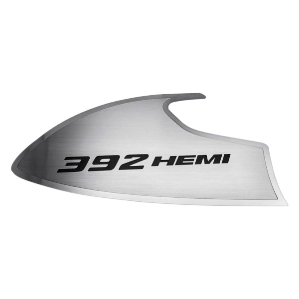 American Car Craft® - Brushed Door Badge Plates With 392 HEMI Logo