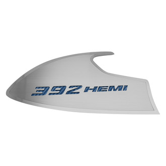 ACC® - Brushed Door Badge Plates with Blue 392 HEMI Logo