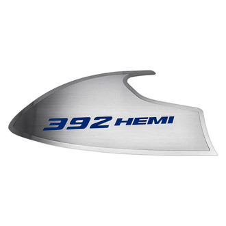 ACC® - Brushed Door Badge Plates with Dark Blue 392 HEMI Logo