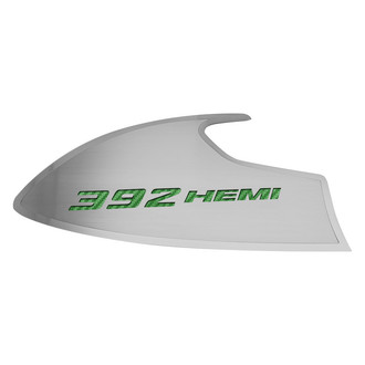 ACC® - Brushed Door Badge Plates with Green 392 HEMI Logo