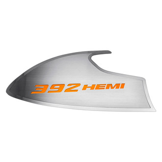 ACC® - Brushed Door Badge Plates with HEMI Orange 392 HEMI Logo