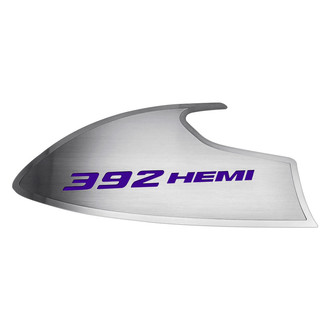 ACC® - Brushed Door Badge Plates with Plum Crazy Purple 392 HEMI Logo