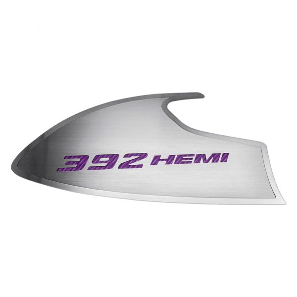 American Car Craft® - Brushed Door Badge Plates With 392 HEMI Logo